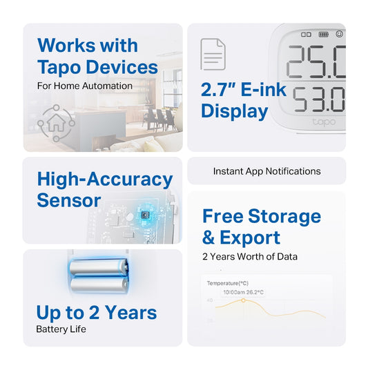 Tapo Smart Temptertur and Humidity Monitor Tapo T315 - TAPO T315 Smart Monitoring device TAPO T315