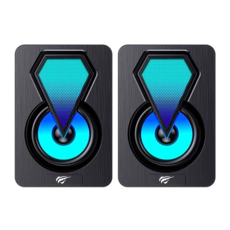 مكبر الصوت Havit SK210mini PRO RGB ستيريو للحاسوب باللون الأسود