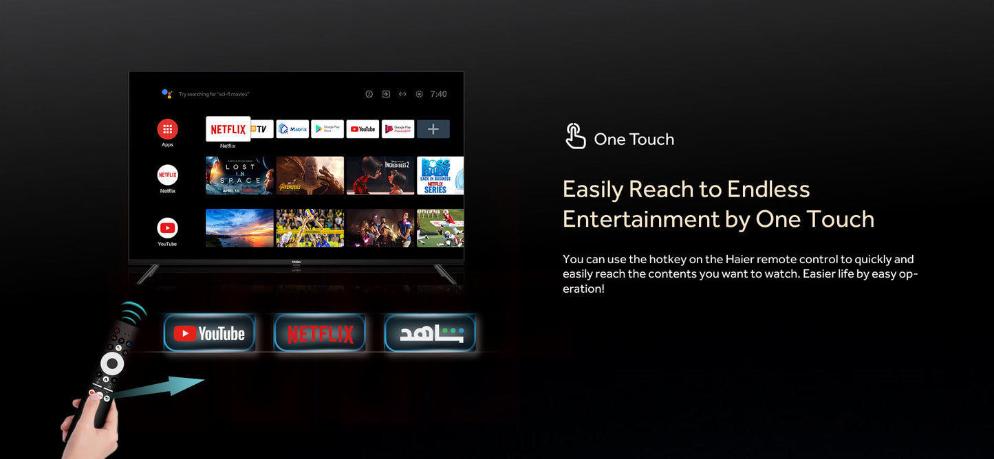 Hyair 55 -inch H55k800ux -4K UHD, Android TV
