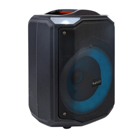 مكبر صوت هافيت SQ143BT مع صوت جهير قوي وأضواء RGB باللون الأسود