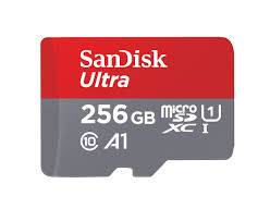 Sandisk Ultra MicroSD Card with a capacity of 256 GB