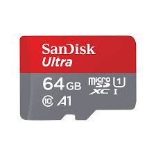 Sandisk Ultra MicroSD with a capacity of 64 GB