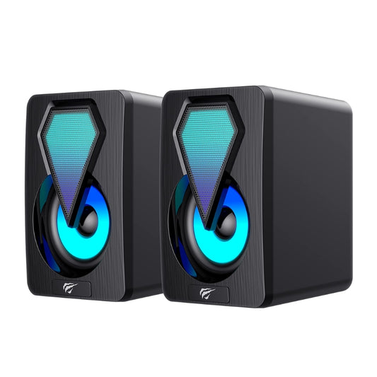 مكبر الصوت Havit SK210mini PRO RGB ستيريو للحاسوب باللون الأسود