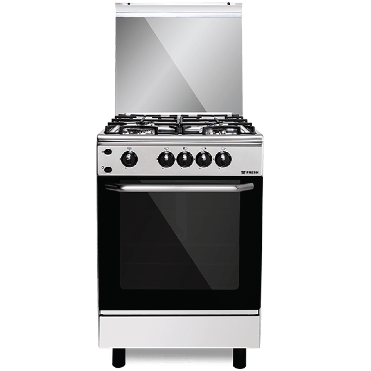 Fresh Fire Foreno cook measuring 55 x 55 cm, equipped with four burners and comes with a stainless steel design.