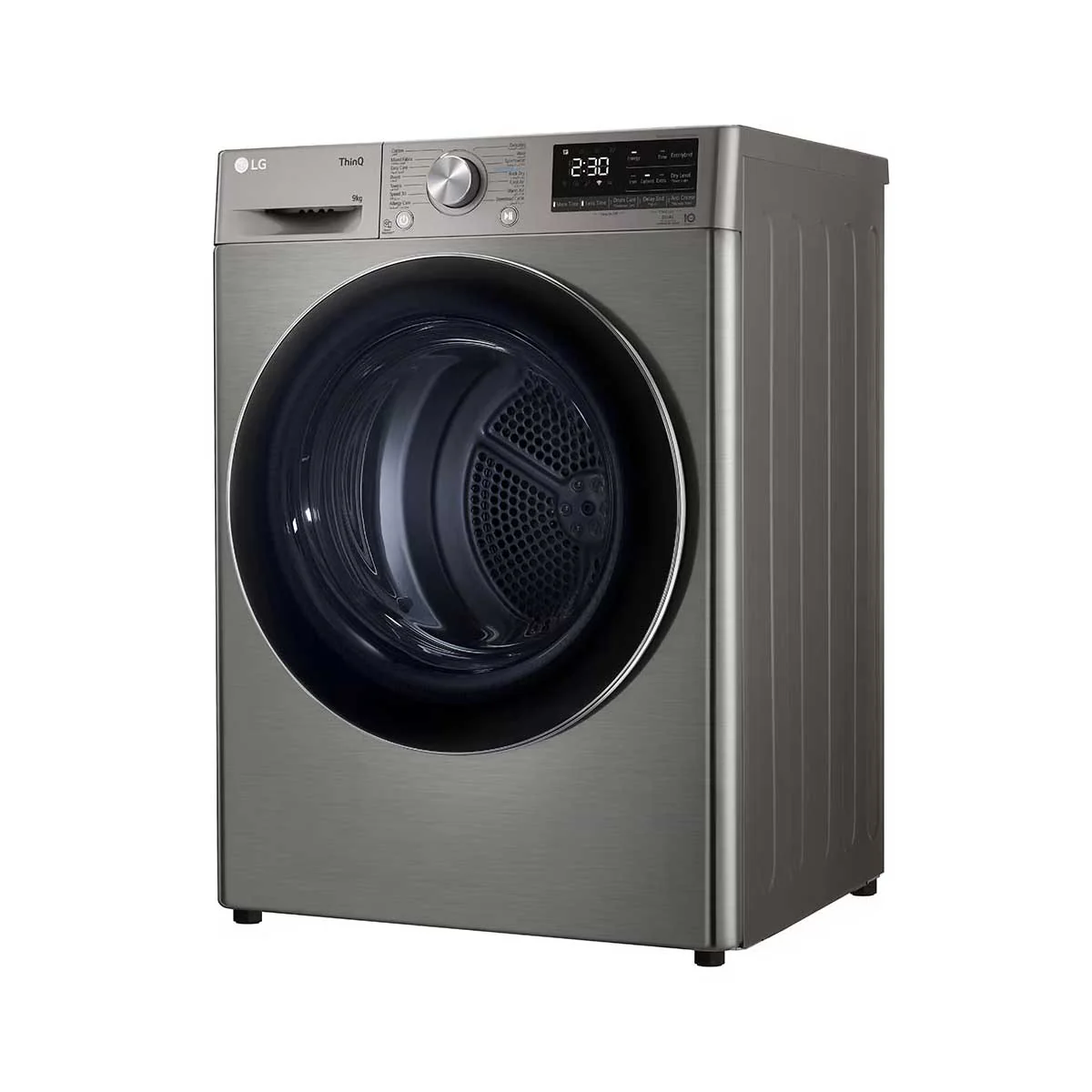 مجفف ملابس LG بمضخة حرارية مزدوجة (Dual Inverter Heat Pump) سعة 9 كجم وتصنيف طاقة +++A | لون سلفر | موديل RH90V9PV8N