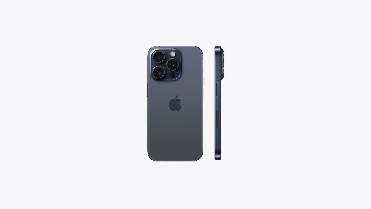 iPhone 15 Pro 128GB Blue Titanium - ايفون 15 برو ذاكرة 128 كيكابايت لون ازرق