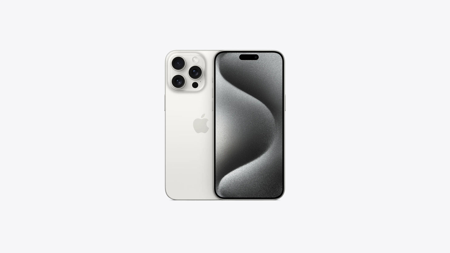 iPhone 15 Pro Max 256GB White Titanium - ايفون 15 برو ماكس 256 جيجا ابيض تيتانيوم