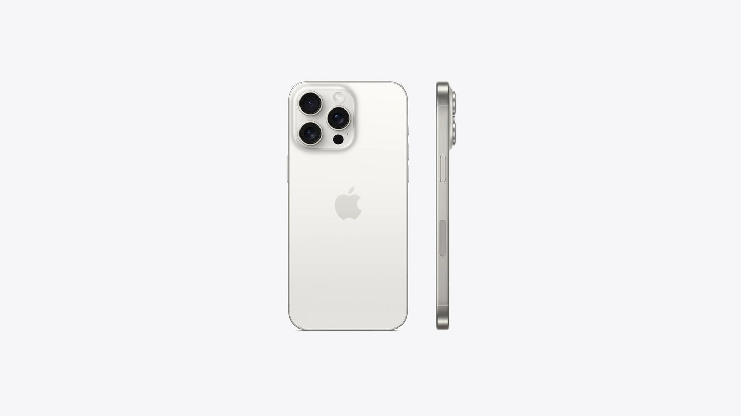 iPhone 15 Pro Max 256GB White Titanium - ايفون 15 برو ماكس 256 جيجا ابيض تيتانيوم