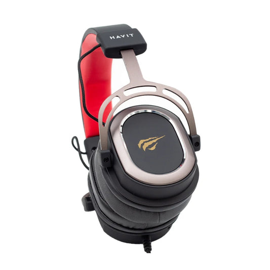 سماعة رأس سلكية للألعاب Havit H2008d مقاس 3.5 ملم، أسود+أحمر