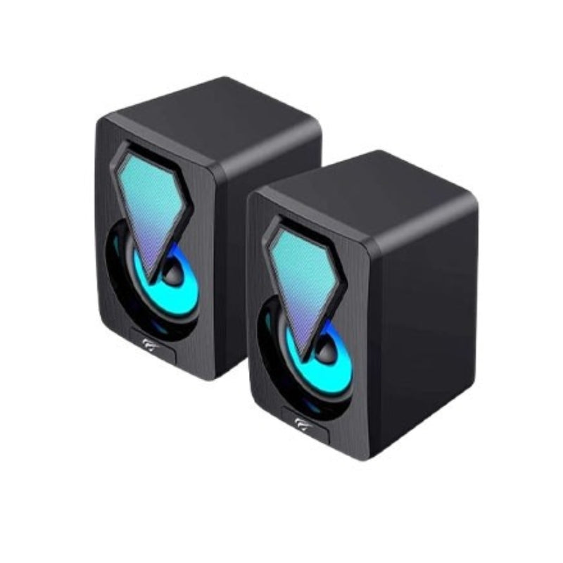 مكبر الصوت Havit SK210mini PRO RGB ستيريو للحاسوب باللون الأسود