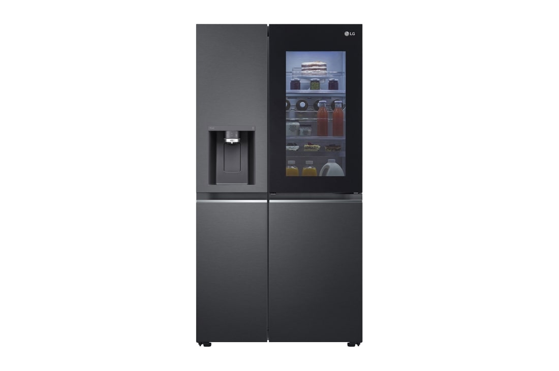 LG Instaavio 611 liter refrigerator, door, UVNANO ™ technology, longitudinal cooling technology, ™ thinQ technology, black color