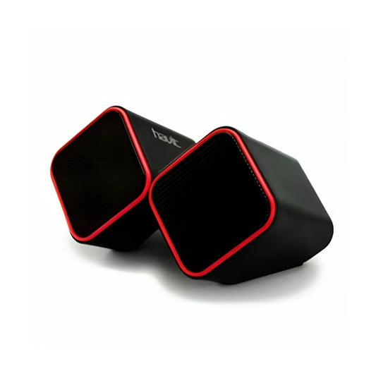 سماعات هافيت USB2.0 باللون الأسود + الأحمر