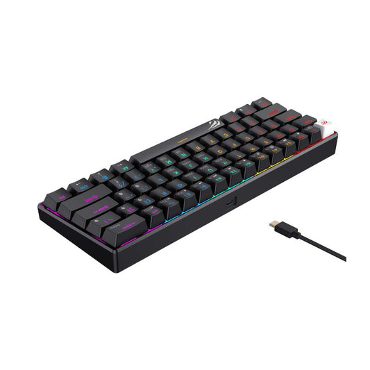 لوحة مفاتيح الألعاب الميكانيكية هافيت KB903L باللون الأسود