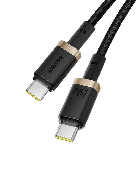 باسيوس كابل ديورا USB-C→C 240 واط بطول 1 متر أسود