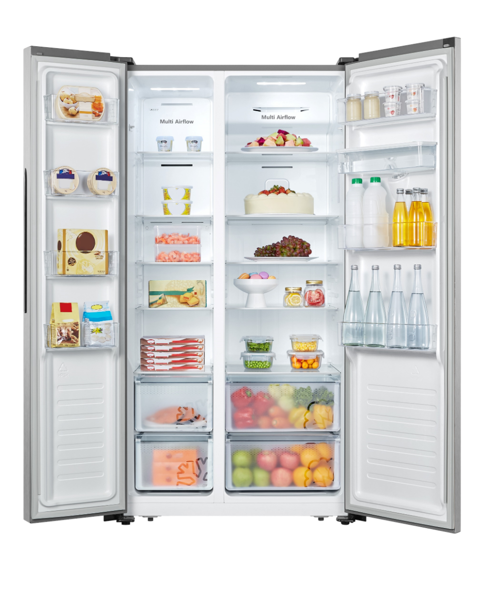 ثلاجة هايسنس جانب الى جانب 670 لتر براد ماء