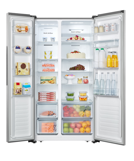 ثلاجة هايسنس جانب الى جانب 670 لتر براد ماء