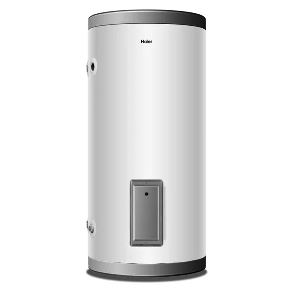 Electric water heater is 150 liters, vertical, ground, ground