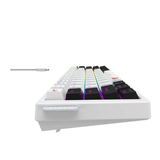 لوحة مفاتيح الألعاب الميكانيكية Havit KB900L ذات الإضاءة الخلفية باللونين الأسود والأبيض