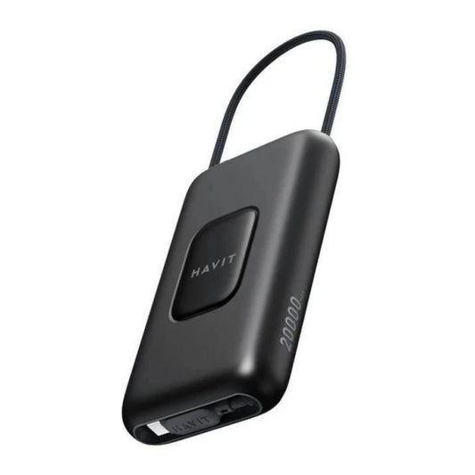 شاحن الطوارئ Havit PB35 بسعة 20000mAh وقدرة 22.5 واط للشحن السريع، باللون الأسود