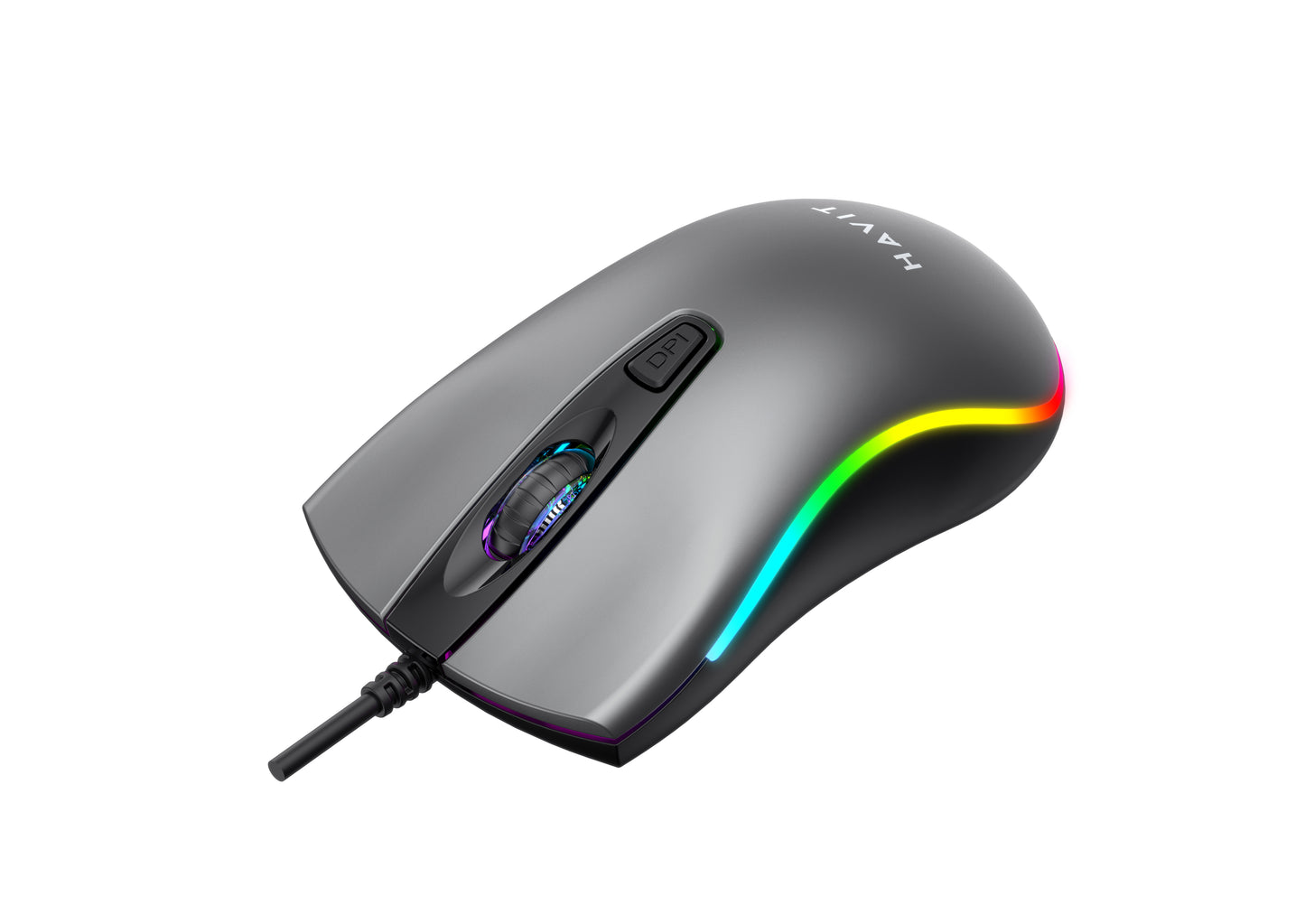 فأرة هافيت MS72 السلكية مع إضاءة RGB - أصفر ذهبي