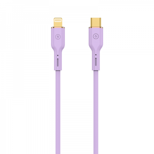 Wiwu Yq01 - Vigor Type -C Data cable to Lightning 1.2 meters - purple length