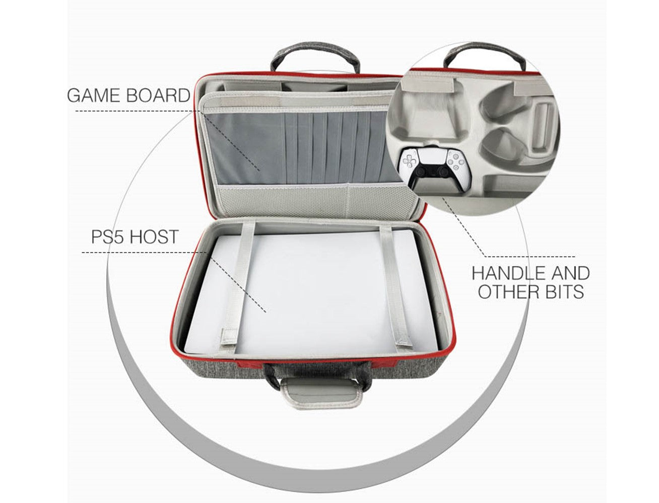 حقيبة بلي ستيشن 5 لون رمادي