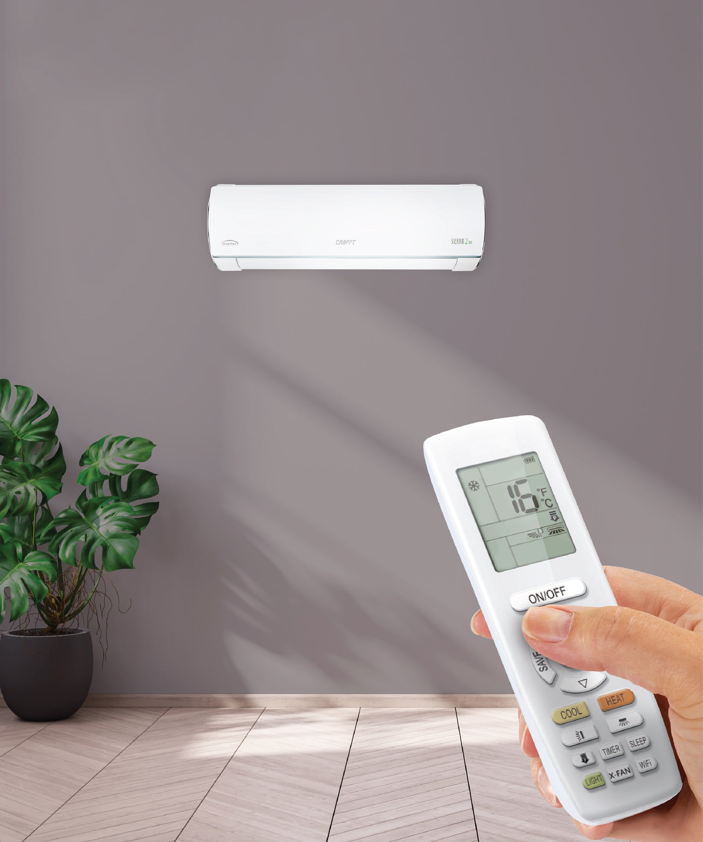 سبلت 1.5 طن جداري انفيرتر تحكم بالامبير كرفت العبيدي