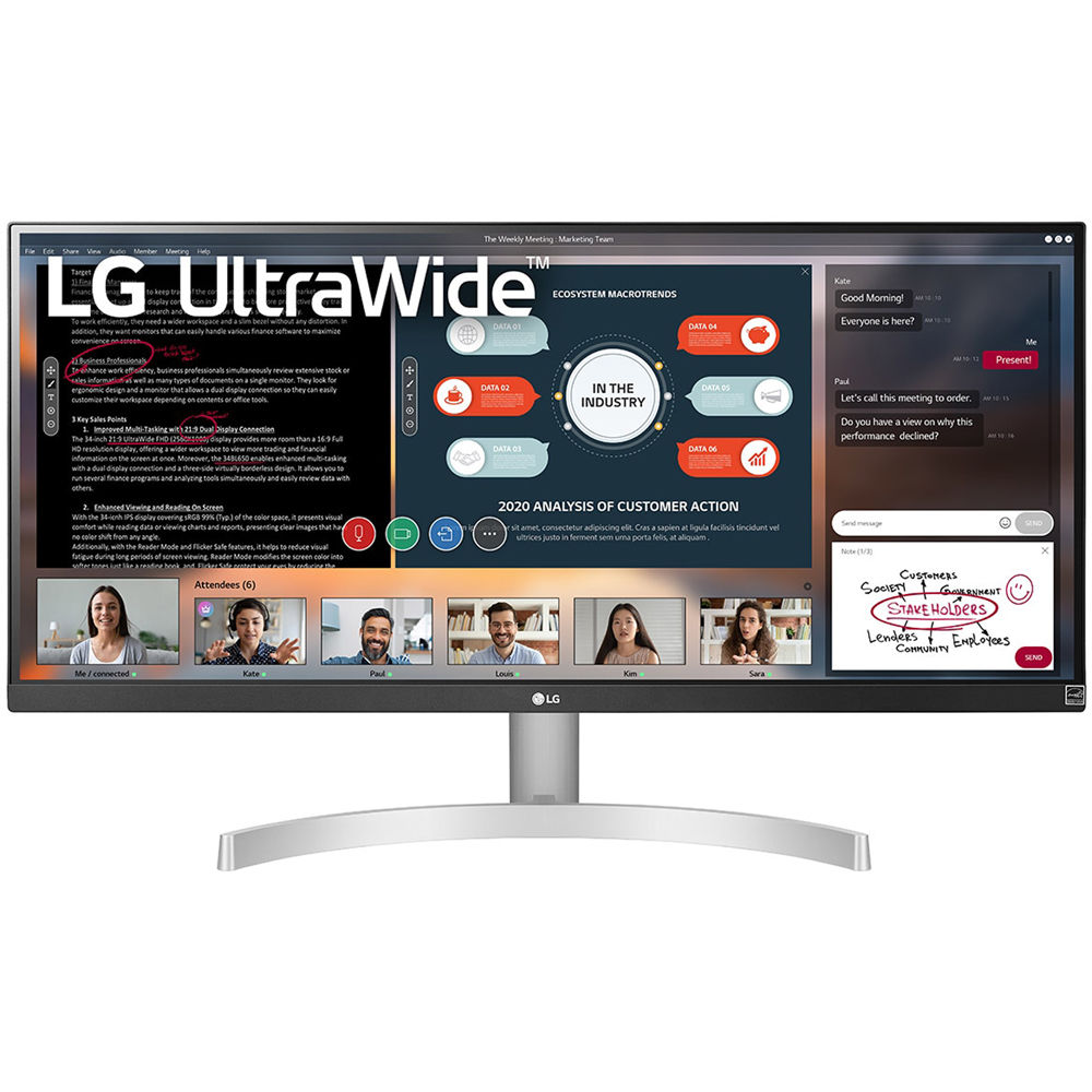 LG 29wn600-W 29 "21: 9 Ultrawide WFHD IPS HDR10 Monitor with Freesenc
