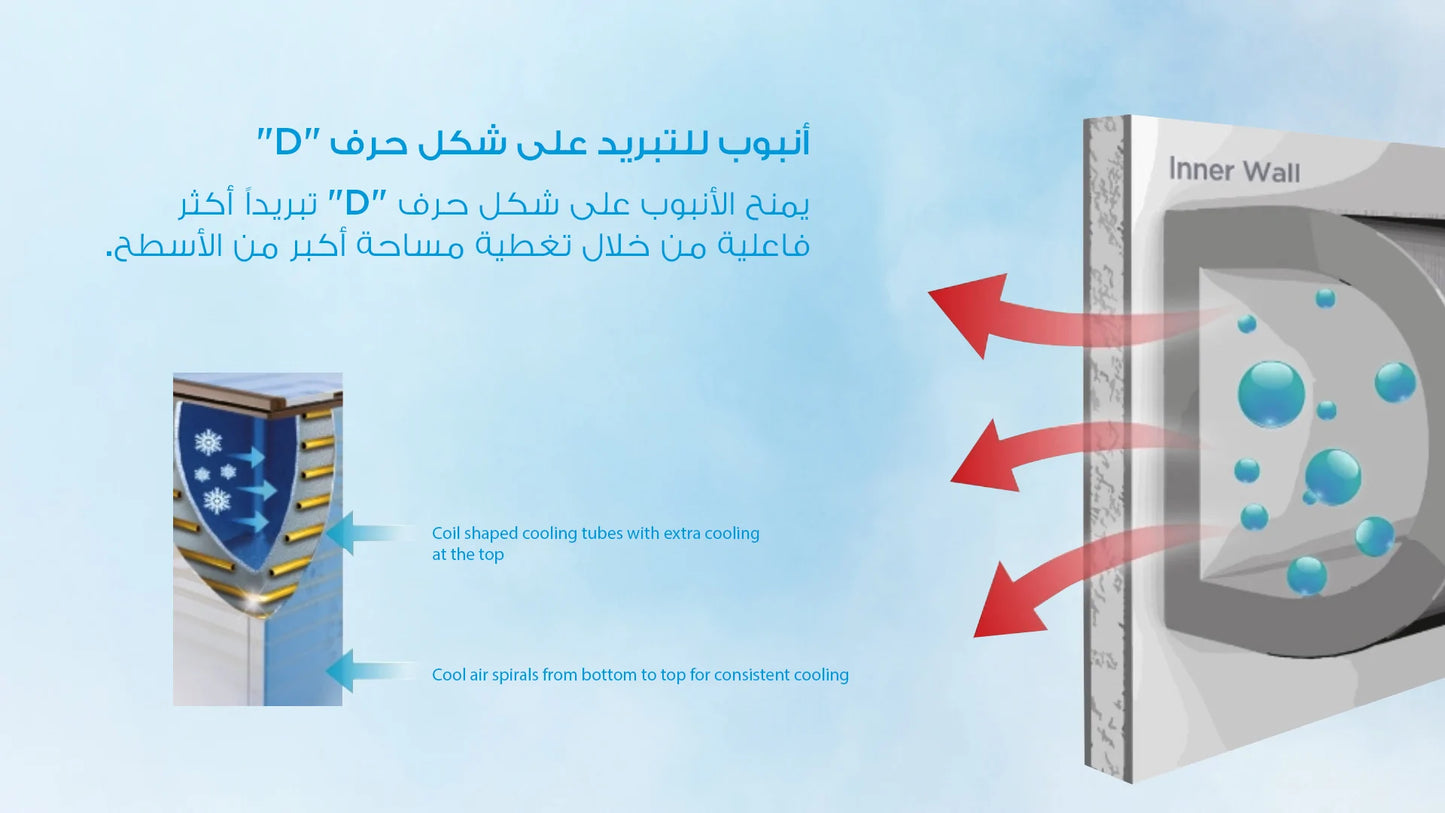 مجمدة أفقية 10 قدم ميديا