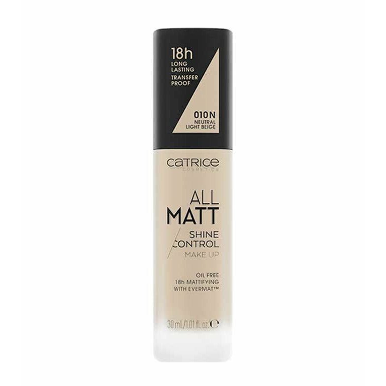 All Matt Shine Control Make Up No. 010N - Neutral Light Beige - 30ml كريم اساس بتأثير المات - #موغامبو ستور#