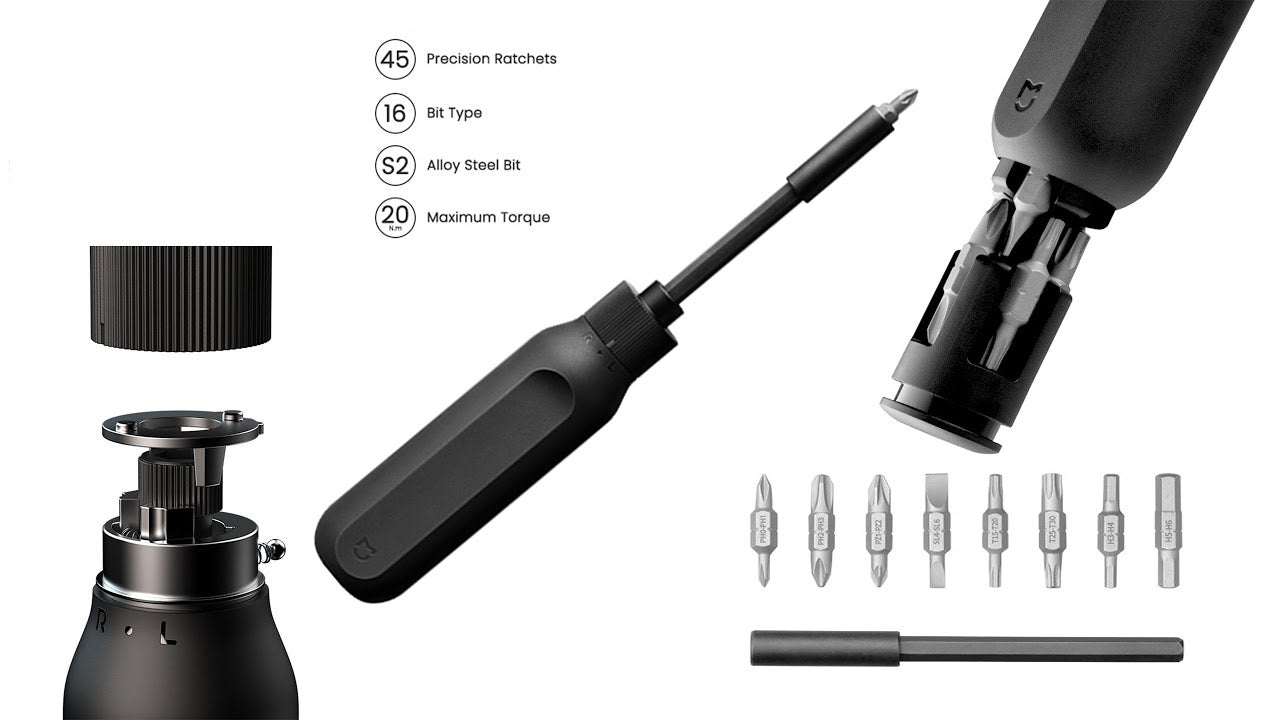 Mi 16-in-1 Ratchet Screwdriver Black درنفيس كهربائي - #موغامبو ستور#