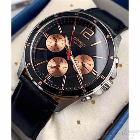 ساعة كاسيو موديل MTP-1374L-1A2 - #موغامبو ستور#