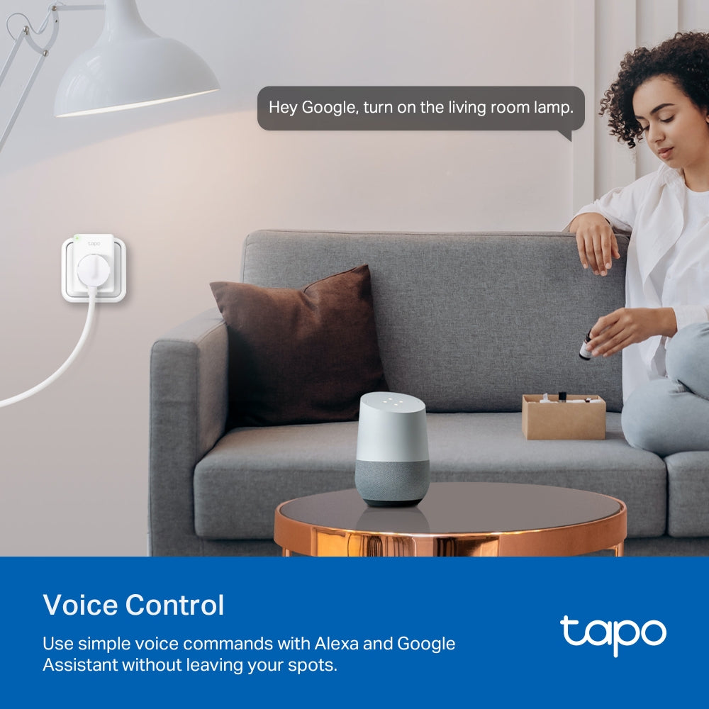 Tapo Mini Smart Wi-Fi Socket, Energy Monitoring P110 - مقبس ذكي صغير Wi-Fi مع مراقبة الطاقة