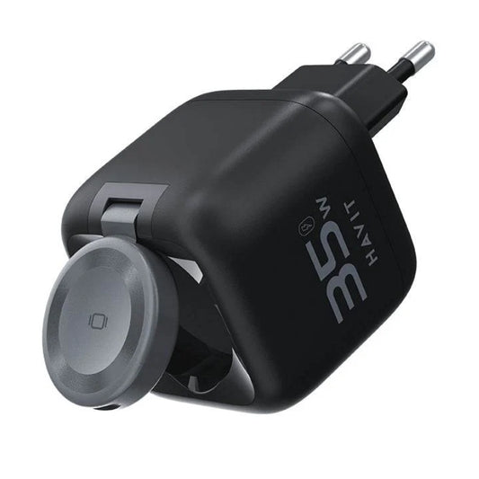 كابل USB قابل للسحب من Havit UC250 A-UK + شاحن iwatch أسود ورمادي