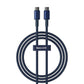 كابل شحن سريع باسيوس Tungsten Gold بقوة 100 واط - من Type-C إلى Type-C بطول 1 متر (Deepsea Blue)