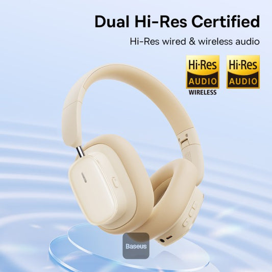 سماعات رأس لاسلكية باسيوس Bowie H1i - إلغاء ضوضاء نشط (ANC) ودقة Hi-Res (أبيض)