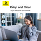 سماعات باسيوس Encok CZ18 السلكية بمنفذ Type-C - عزل ضوضاء وميكروفون HD (أبيض)
