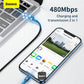 كابل باسيوس Cafule من Type-C إلى Lightning بقوة 20 واط - شحن سريع PD ونقل بيانات (1 متر) أسود