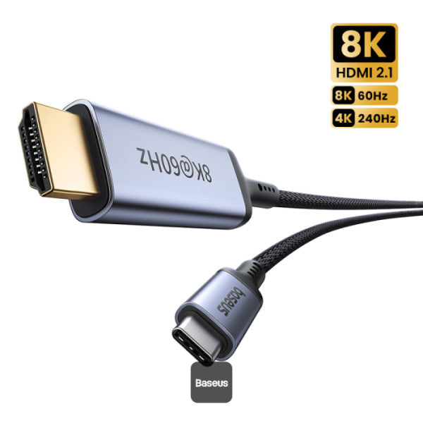 كابل HDMI باسيوس Cafule دقة 4K بطول 5 متر - تصميم قماشي متين (أسود)
