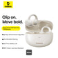 سماعات باسيوس Bowie MC1 OL اللاسلكية (Open-Ear) - تصميم مريح ومرن وصوت عالي الدقة (Stellar White)