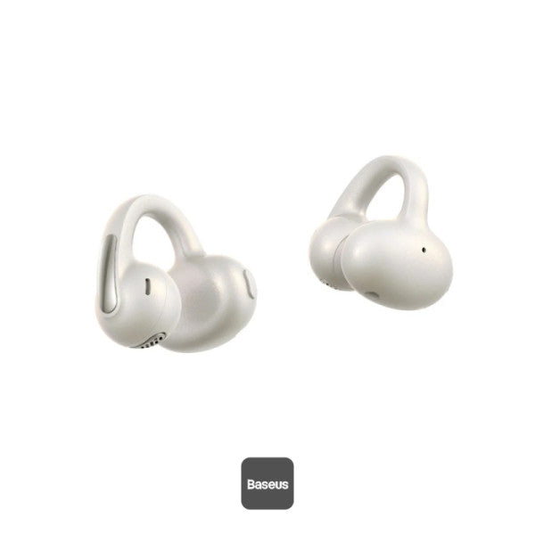 سماعات باسيوس Bowie MC1 Pro اللاسلكية (Open-Ear) - تصميم مريح وصوت محيطي (Stellar White)