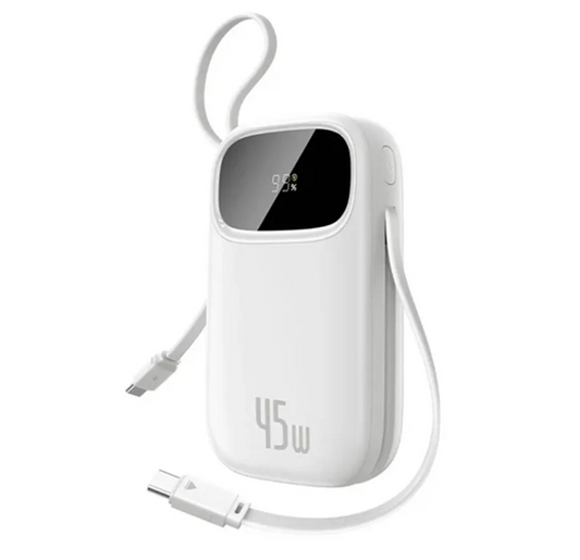 باور بانك باسيوس Qpow 3 20000mAh 45W أبيض