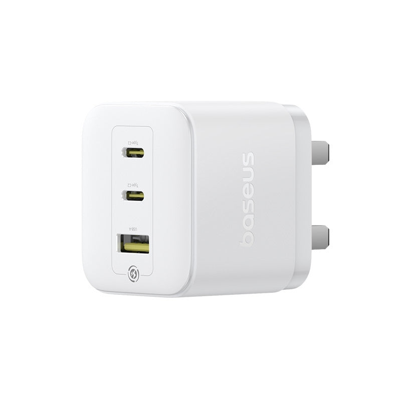 باسيوس شاحن بالم 2C+U ‏65 واط UK أبيض