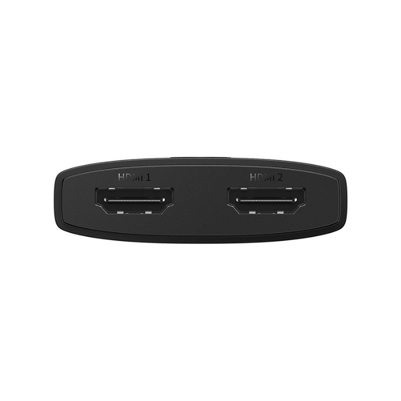 باسيوس مفتاح HDMI ثنائي الاتجاه AirJoy ‏2 في 1 أسود