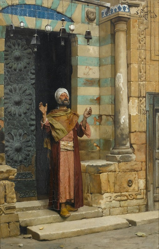 At the door of the mosque (1886) Ludwig Deutsch (Austrian, 1855 – 1935)