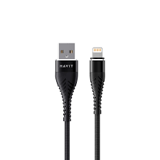 هافيت CB706 كابل ألومنيوم مضفر بطول 1 متر أسود