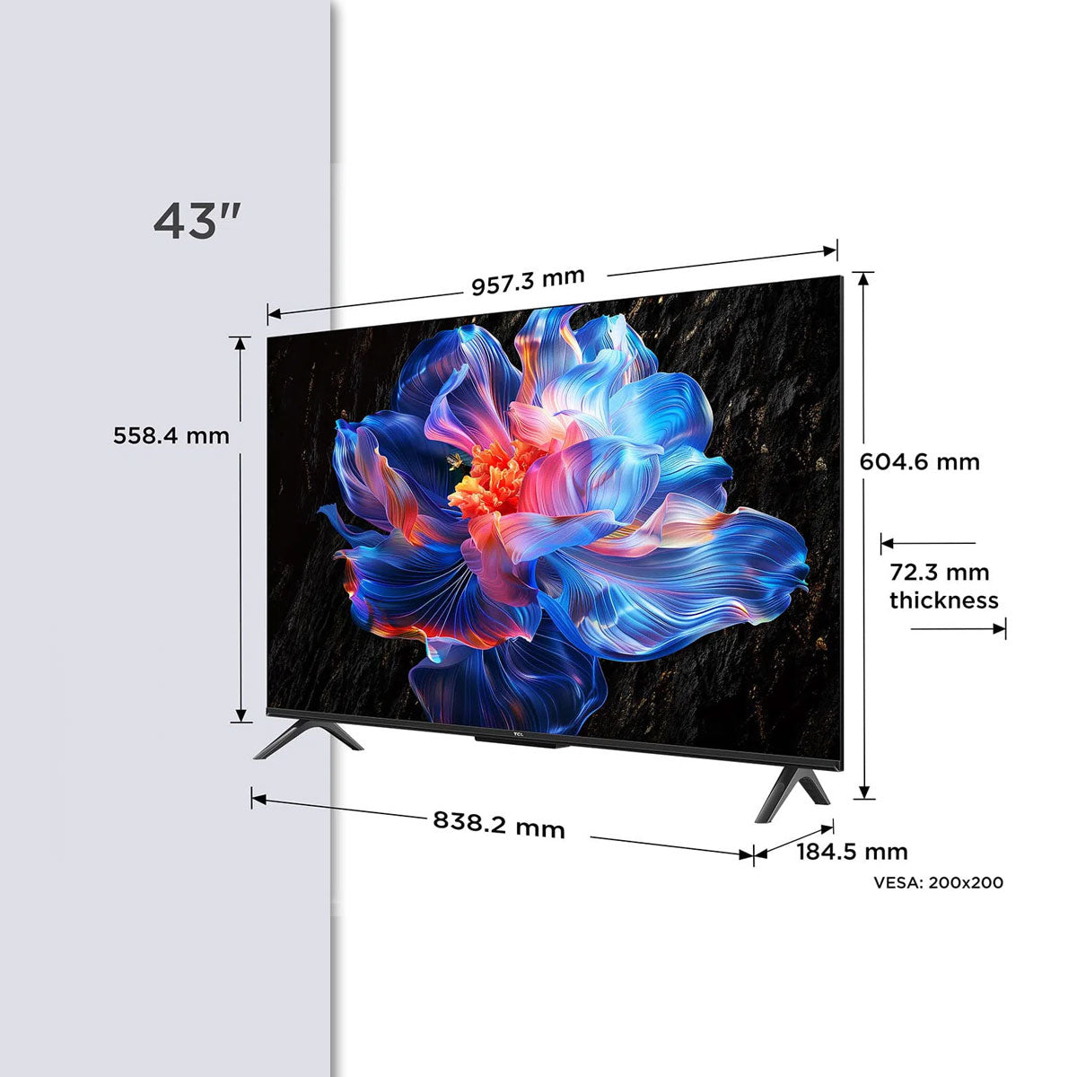 TCL V6C 43" UHD 4K TV With Dolby Audio HDR 10