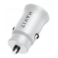 شاحن السيارة Havit CC2022 Dual USB PD 20W+QC3.0 باللون الأبيض