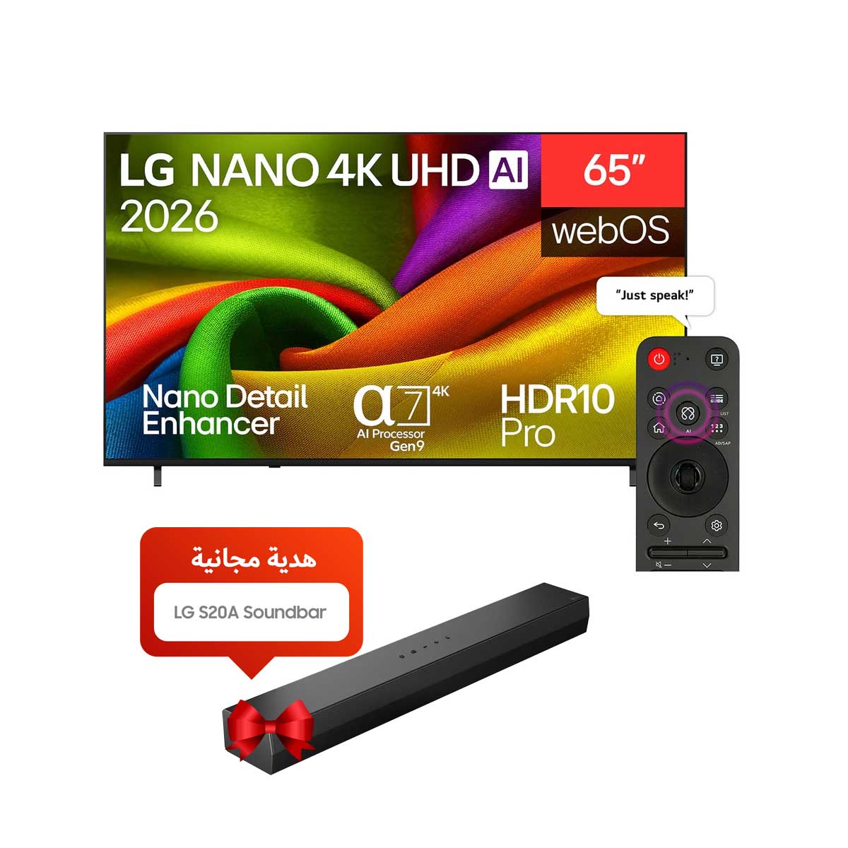 شاشة ال جي نانو 65 بوصة 4K موديل 65NU840B6LA