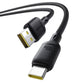 كابل شحن باسيوس Silky ناعم الملمس من USB-A إلى Type-C بقدرة 3 أمبير - طول 2 متر (أسود)